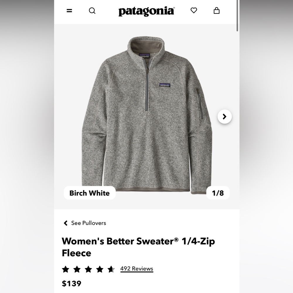 Patagonia Better Sweater 1/4 Zip Fleece